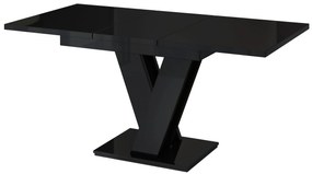 Masă de sufragerie Mabea (negru lucios) (pentru 4 până la 6 persoane). 1055210