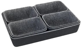 WENKO 64502100 - Organizator pentru sertar FELT 28,5x20 cm gri