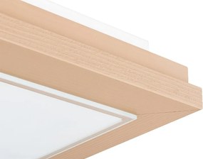 Plafoniera din lemn si sticla TABOR 42x42cm, reach peach