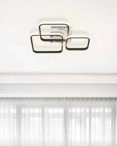 Plafoniera LED 30W, Alb/Negru, Frame, Kelektron
