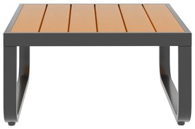 Set canapea de gradina coltar cu perne, 5 piese, aluminiu, WPC