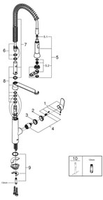 GROHE 32950000 - Baterie pentru chiuvetă K7 crom lucios