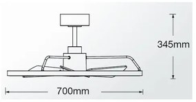 Ventilator LED dimabil Lucci Air 516124 CESSNA LED/36W/230V 3000/4000/5000K negru + telecomandă