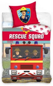 Pompierul Sam Rescue Squad set de lenjerie de pat 140×200cm, 70x90 cm