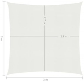 Panza parasolar, alb, 3 x 3 m, HDPE, 160 g m   Alb, 3 x 3 m