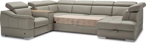 Colțar lemn masiv Urbano 346×79–97×287 cm - Stânga