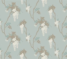 Tapet Leonora, Teal Green Luxury Floral, 1838 Wallcoverings, 5.3mp / rola