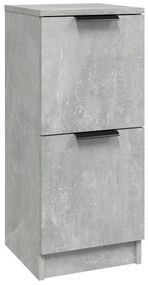 811177 vidaXL Servantă, gri beton, 30x30x70 cm, lemn compozit
