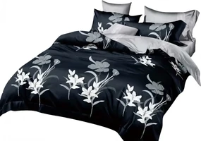 Lenjerie de pat din microfibră albastră Dimensiune: 160x200 + 2x 70x80
