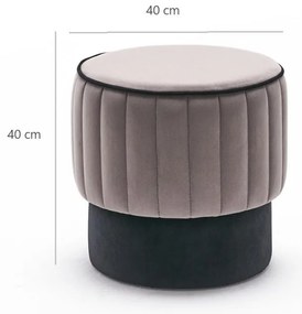 Taburet Rose Pouf Gri