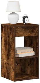 vidaXL Noptiera cu sertar stejar afumat 35x34x66,5 cm