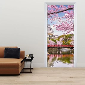 Fototapet pentru ușă - Cireșe japoneze (95x205cm)