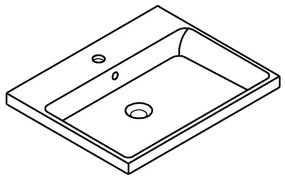 GROHE 3947900H - Lavoar CUBE CERAMIC 600 × 490 mm, din ceramică, alb