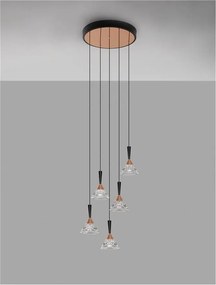 Lustra cu 5 pendule LED design modern PALUZ