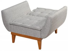 Fotoliu, Lemn Solid, Fiona Berjer, Gri Deschis