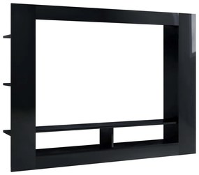 800745 vidaXL Comodă TV, negru lucios, 152 x 22 x 113 cm, PAL