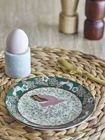 Farfurie din ceramică cu păsări și motive florale pictate manual, 16×2 cm, „Hezha"