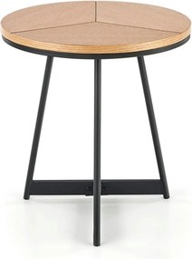 Masuta KARIDA S, stejar auriu/negru, 45x45x49 cm