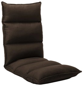 Scaun de podea pliabil, maro, material textil