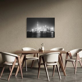 Tablou pe sticlă cu zgârăie nori moderene (70x50 cm)