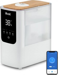 Umidificator Levoit OasisMist 450S LUH-O451S-WEU, 40 m², 280 W, 4,5 l, Aromaterapie, Autonomie de 45 de ore, Alb
