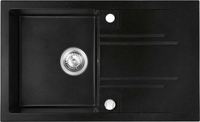 Chiuveta compozit Ferro Mezzo II reversibila 78x48 cm grafit