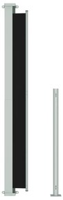 Copertina laterala retractabila de terasa, negru, 220x300 cm Negru, 220 x 300 cm