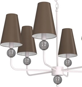 Candelabru cu lanț GRENADA 6xE14/15W/230V gri