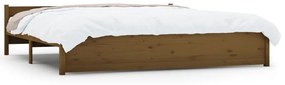 815062 vidaXL Cadru de pat Super King, maro miere, 180x200 cm, lemn masiv