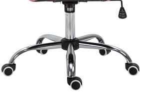Vinsetto Fotoliu de birou, Ergonomic Fotoliu de birou cu Suport pentru Brațe, Spătar Căptușit, Reglabil în Înălțime Fotoliu de calculator cu Piele Ecologică, Scaun Rotativ pentru Acasă sau Birou, Roz | Aosom Romania