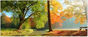 Tablou - Peisaj liniștit de toamnă (120x50 cm)