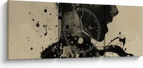 Tablou - Femeie de jazz (cu ceas) (90x30 cm)