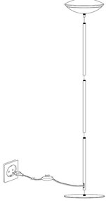 Eglo 97814 - Lampadar LED RGB reglabil FRATTINA-C 1xLED/18W/230V