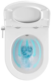 Ravak X01912 - Vas WC suspendat cu duză de bideu CHROME, ceramică, alb