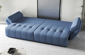 Canapea extensibilă dumonde cu ladă de depozitare si sezut confortabil din spuma high-density, Berlin Enjoy Blue 300x100 cm