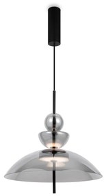 Lustra/Pendul LED design modern decorativ Bangkok 40cm, fumuriu