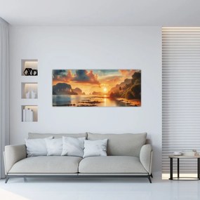 Tablou - Priveliște de pe plajă (120x50 cm)