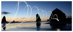 Tabloul - plaja în apus de soare (120x50 cm)