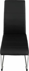 Scaun dining, negru / crom, VATENA