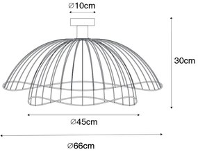 Plafoniera de design bronz 45 cm - Pua