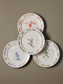 Set 4 farfurii din ceramica, D25.5 cm, Lapique