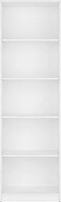 Biblioteca NEPO PLUS, alb, PAL, 60x34x197 cm