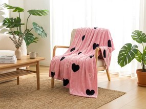 Patura Cocolino CORAZON, roz Dimensiune: 160 x 200 cm
