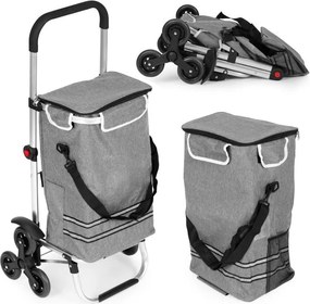 Cărucior de cumpărături pliabil 2in1 cu sac termic de 30 l