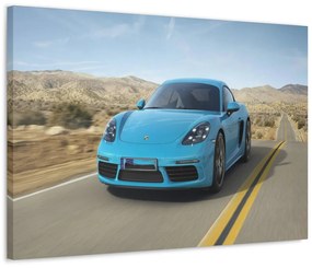Tablou Canvas Blue Porsche 120x80 cm