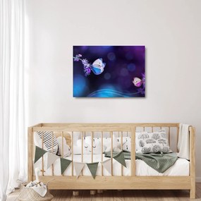 Tablou pe sticlă - Flutute în lavandă (70x50 cm)
