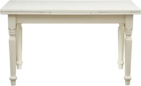 Masa extensibila, L140(240) 80 H80 cm, alba antic, lemn masiv