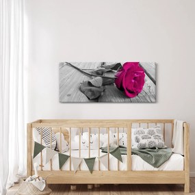 Tablou - Trandafir roz (120x50 cm)