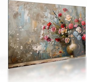 Tablou pe sticlă - Vaza de flori (70x50 cm)