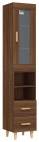 3115379 vidaXL Dulap înalt, stejar maro, 34,5x34x180 cm, lemn prelucrat